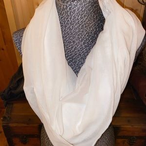 Gorgeous Spring White Infinity Scarf